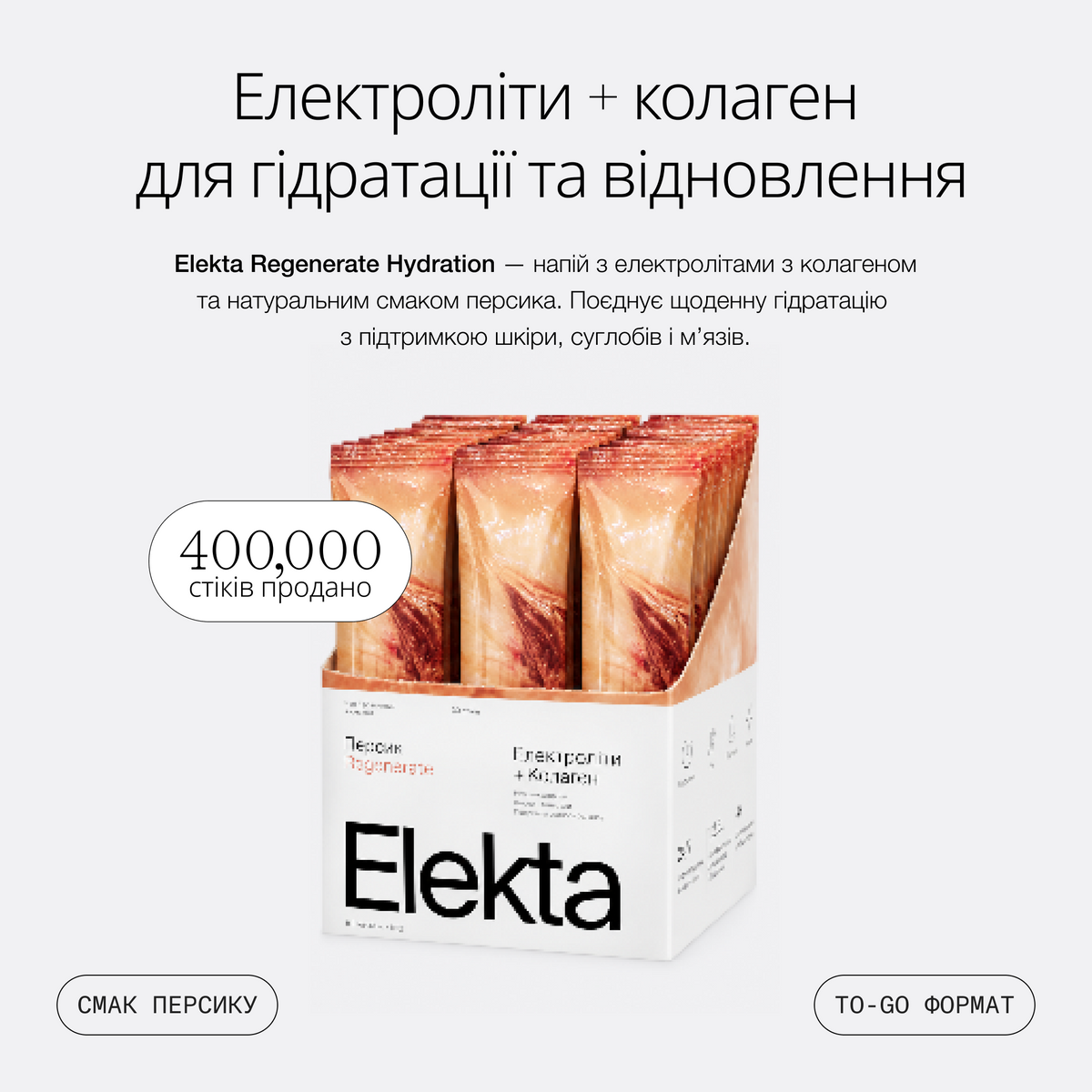 Електроліти Elekta Regenerate Hydration (30)