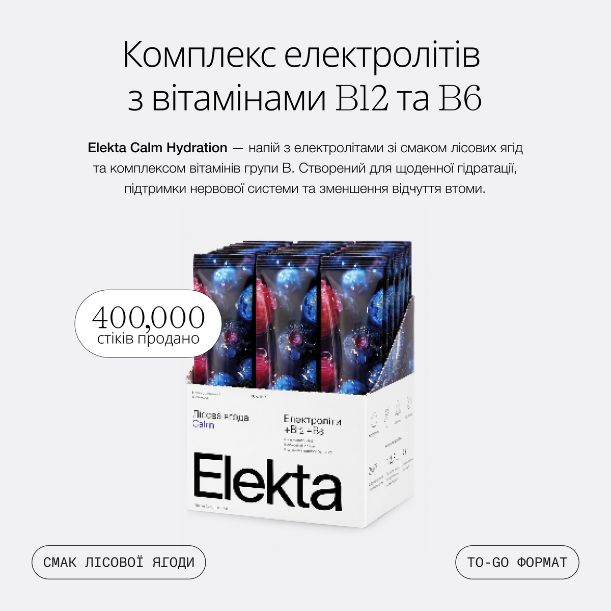 Електроліти Elekta Calm Hydration (30)